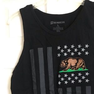 Black American Flag/ California Tank